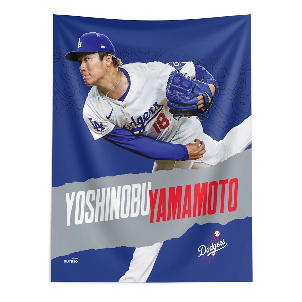 YOSHINOBU YAMAMOTO 山本由伸 - Dodgers Wall Hanging 50x60 Inches / タペストリー - PGS